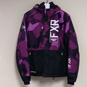 Women's FXR jacket purple and black size 12 gently used
